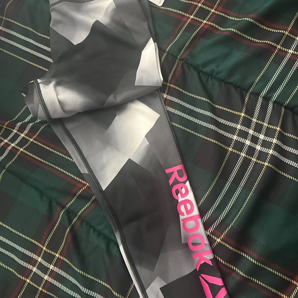 Reebok Charcoal and Pink Active Leggings